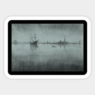 Minimalized Nocturne Series: First Venice Set James Abbott McNeill Whistler Sticker